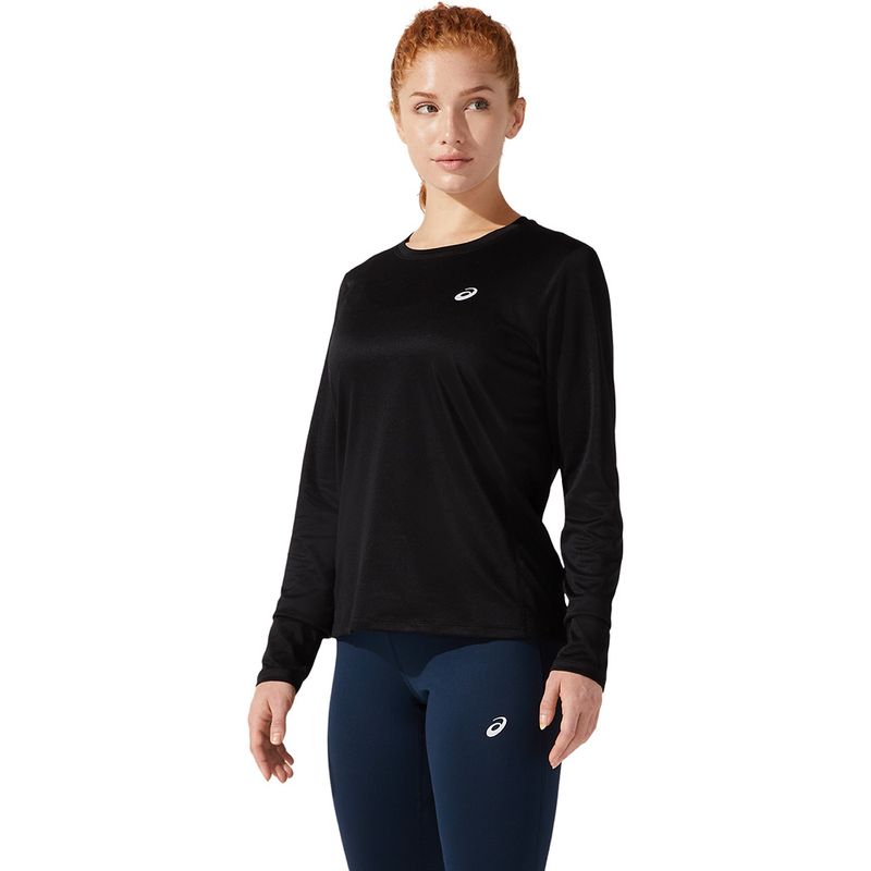Polo-ASICS-Silver-LS-Top-Performance-Black-Mujer---2