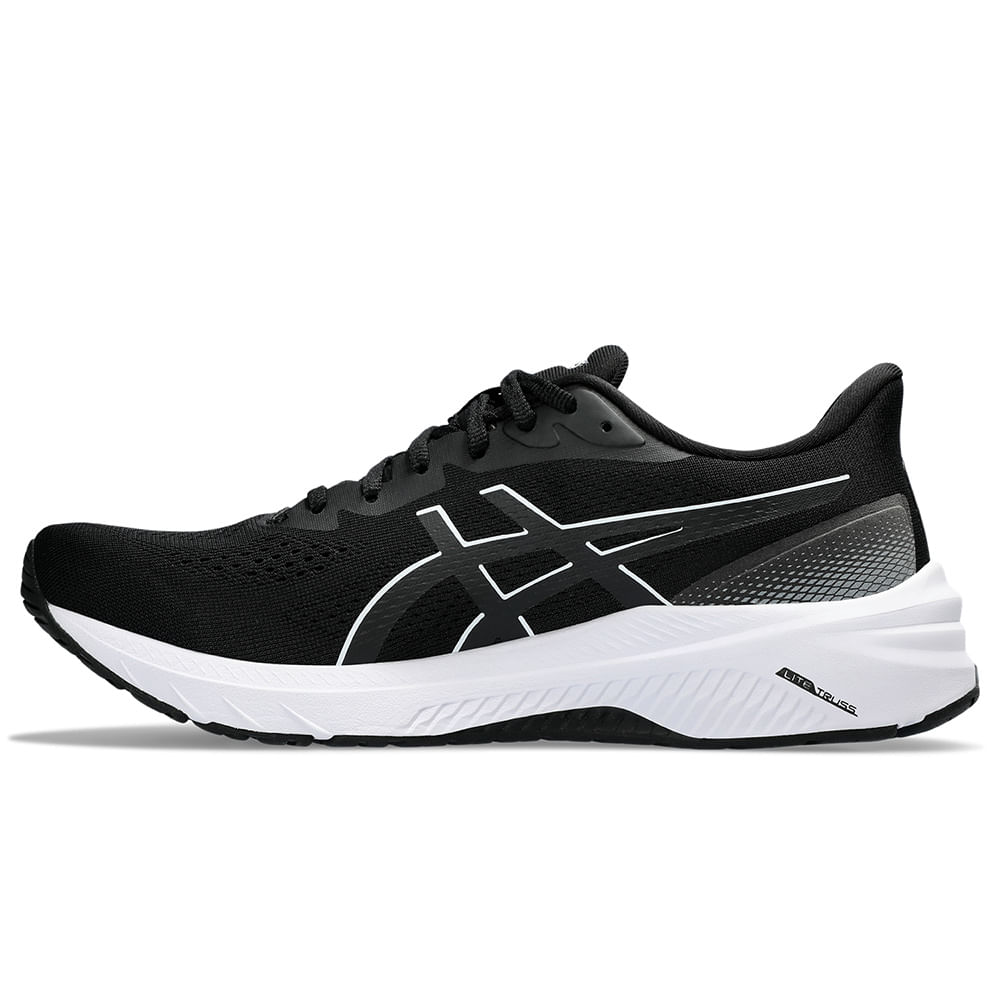 Zapatillas ASICS Gt 1000 12 Black White Hombre ASICS Peru Calzado Vestuario y Accesorios