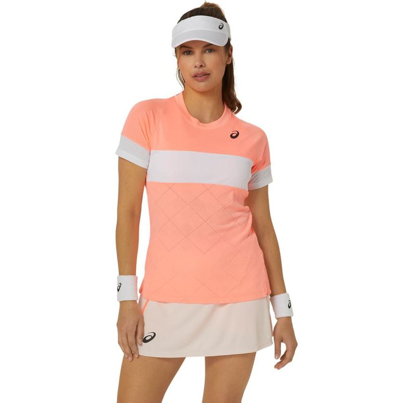 Polo-ASICS-Sun-Coral-Coral-Mujer---0