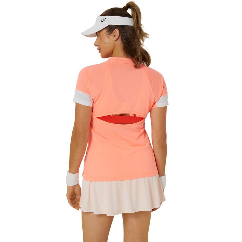 Polo-ASICS-Sun-Coral-Coral-Mujer---1