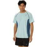 Polo-ASICS-Actibreeze-Panel-Knit-Short-Sleeve-Top-Celeste-Hombre---0