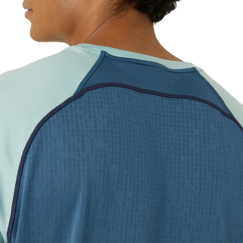 Polo-ASICS-Actibreeze-Panel-Knit-Short-Sleeve-Top-Celeste-Hombre---3