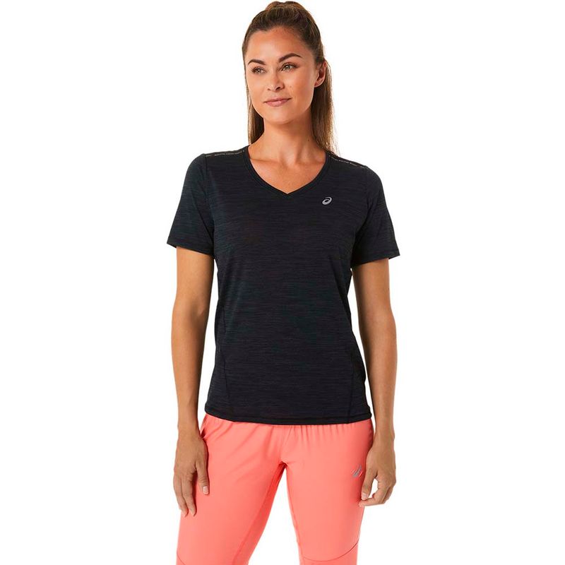 Polo-ASICS-Race-V-Neck-Ss-Top-Performance-Black-Grey-Mujer---1