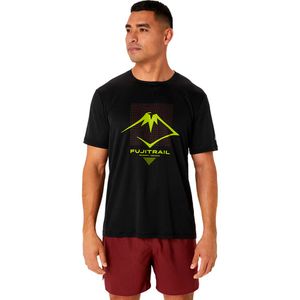 Polo ASICS Fujitrail Logo Ss Top M Black/Red Hombre