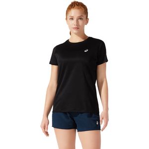 Polo ASICS Silver SS Top Black Mujer