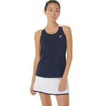 Polo-ASICS-Midnight-Brilliant-White-Azul-Marinho-Branco-Mujer---0