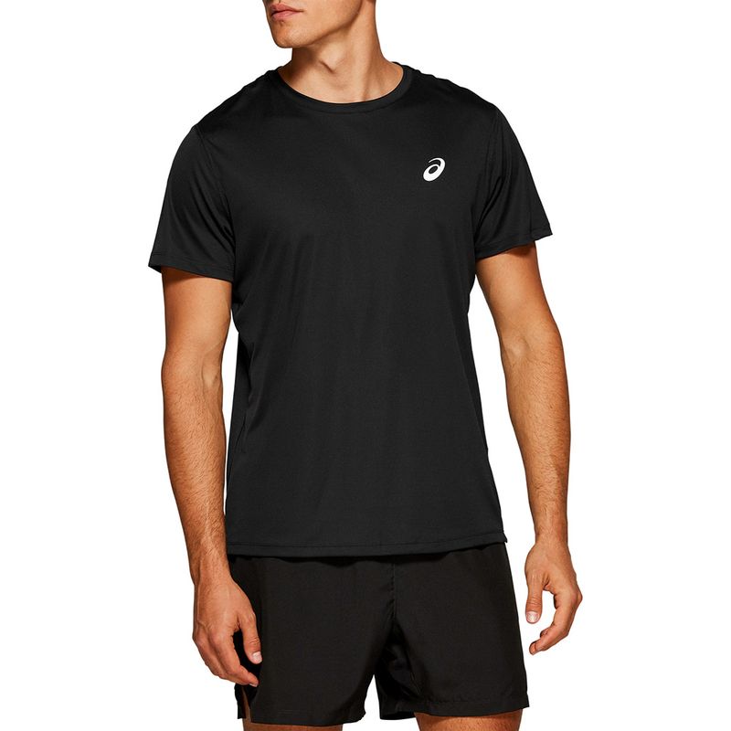 Polo-ASICS-Silver-SS-Top-Black-Hombre---0