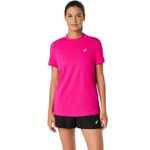 Polo ASICS Court Short Sleeve Top Pink Rave Mujer - 0