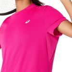 Polo ASICS Court Short Sleeve Top Pink Rave Mujer - 3