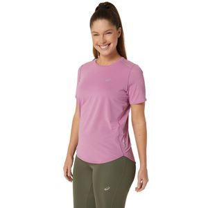 Top ASICS Road SS Soft Berry Mujer