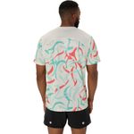 Polo ASICS Road All Over Print Ss Top Birch Hombre - 1