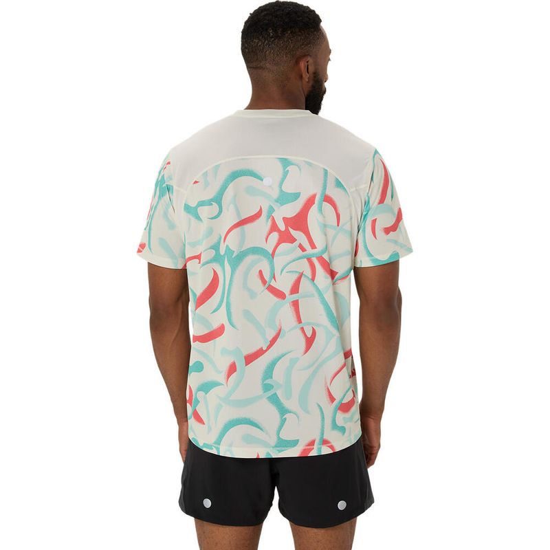 Polo ASICS Road All Over Print Ss Top Birch Hombre - 1