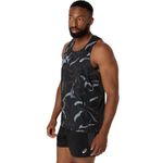 Bividi ASICS Road All Over Print Singlet Performance Black Hombre - 2