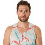 Bividi ASICS Road All Over Print Singlet Birch Hombre - 2