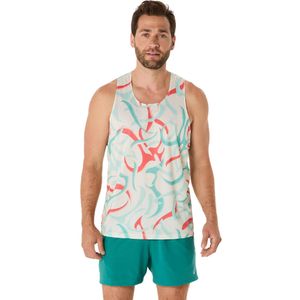 Bividi ASICS Road All Over Print Singlet Birch Hombre