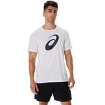 Polo ASICS Spiral Logo Graphic Cotton Blend Tee Brilliant White Hombre - 0