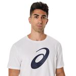 Polo ASICS Spiral Logo Graphic Cotton Blend Tee Brilliant White Hombre - 2