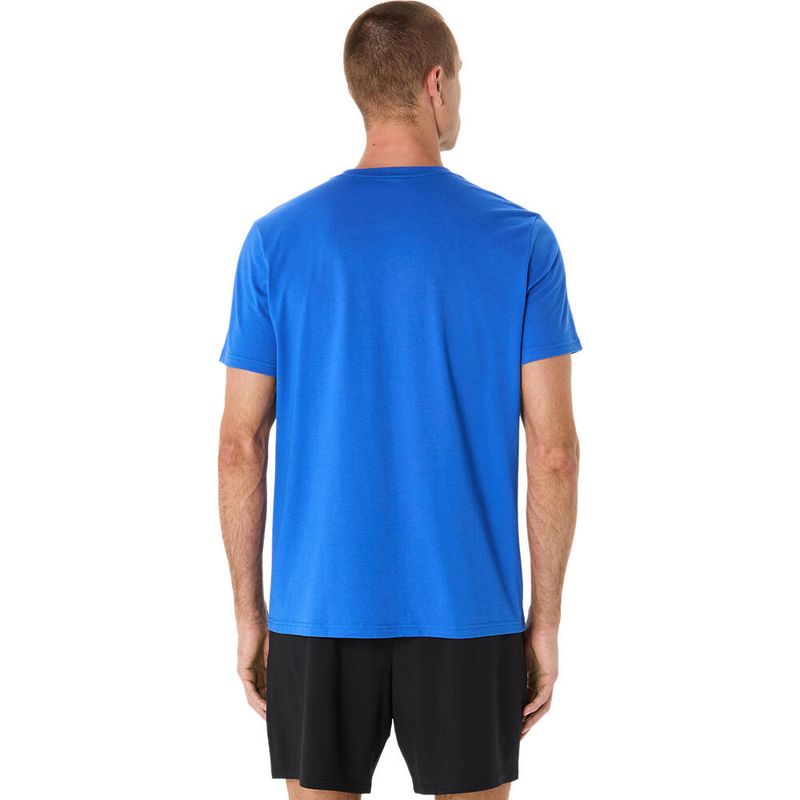 Polo ASICS Spiral Logo Graphic Cotton Blend Tee Illusion Blue Hombre - 1