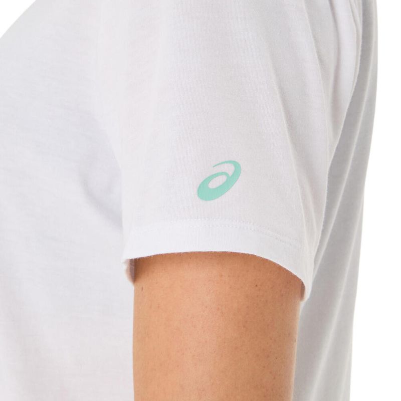 Polo ASICS Training Core Logo Tee Brilliant White Mujer - 3