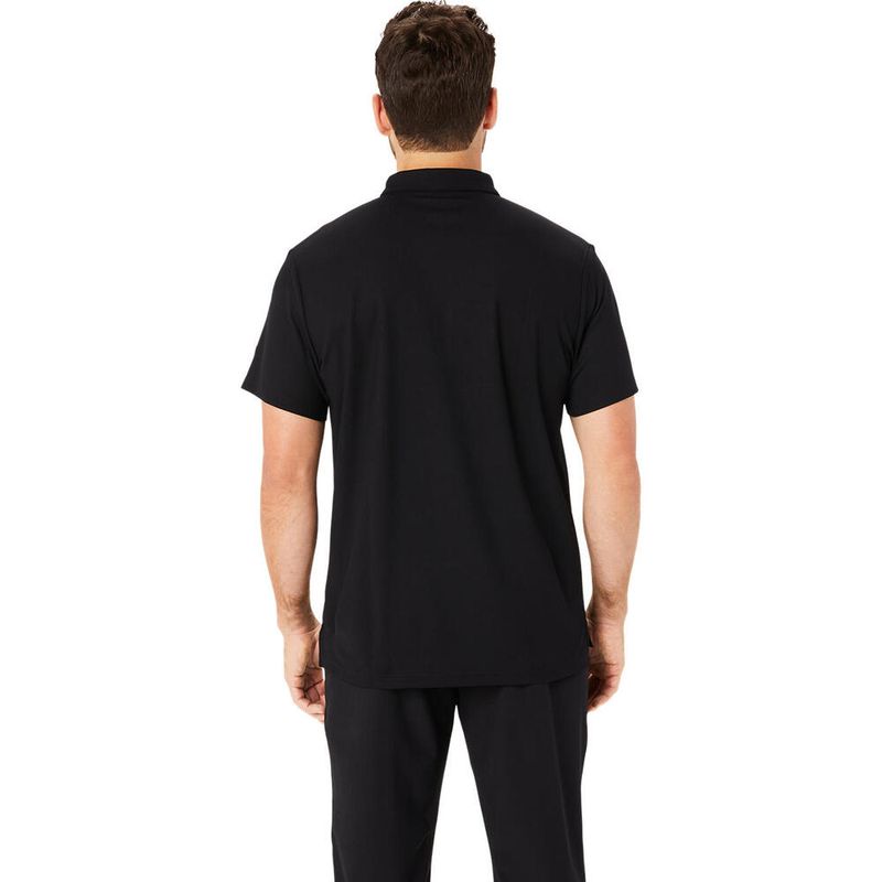 Polo-ASICS-Spiral-Embroidery-Polo-Shirts-Performance-Black-Hombre---1