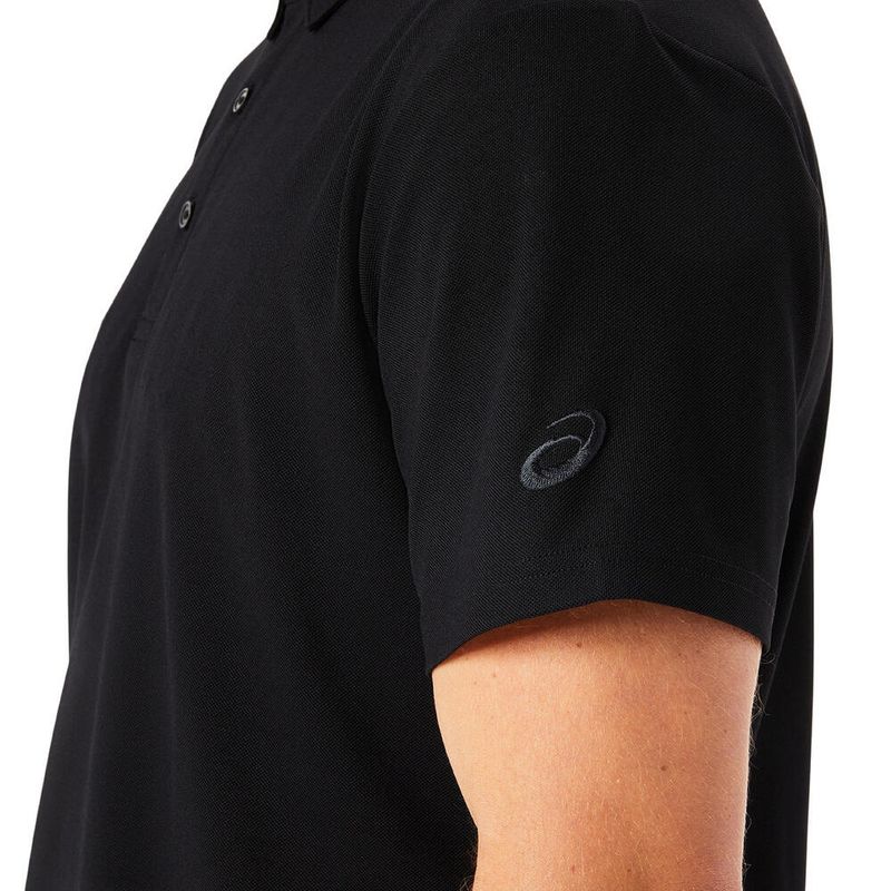 Polo-ASICS-Spiral-Embroidery-Polo-Shirts-Performance-Black-Hombre---2