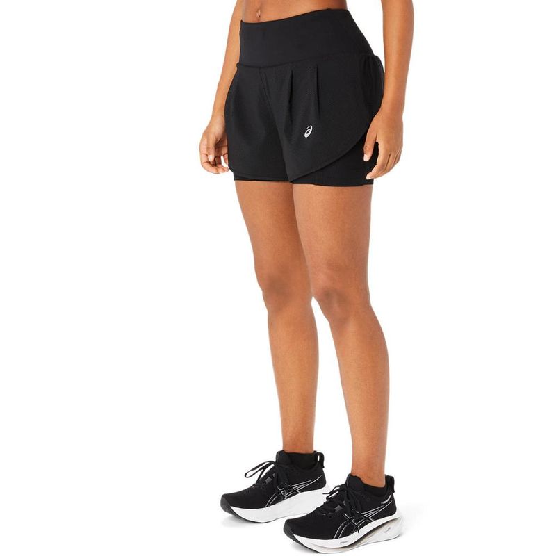 Shorts ASICS Road 2-N-1 3-5In Black Mujer - 0