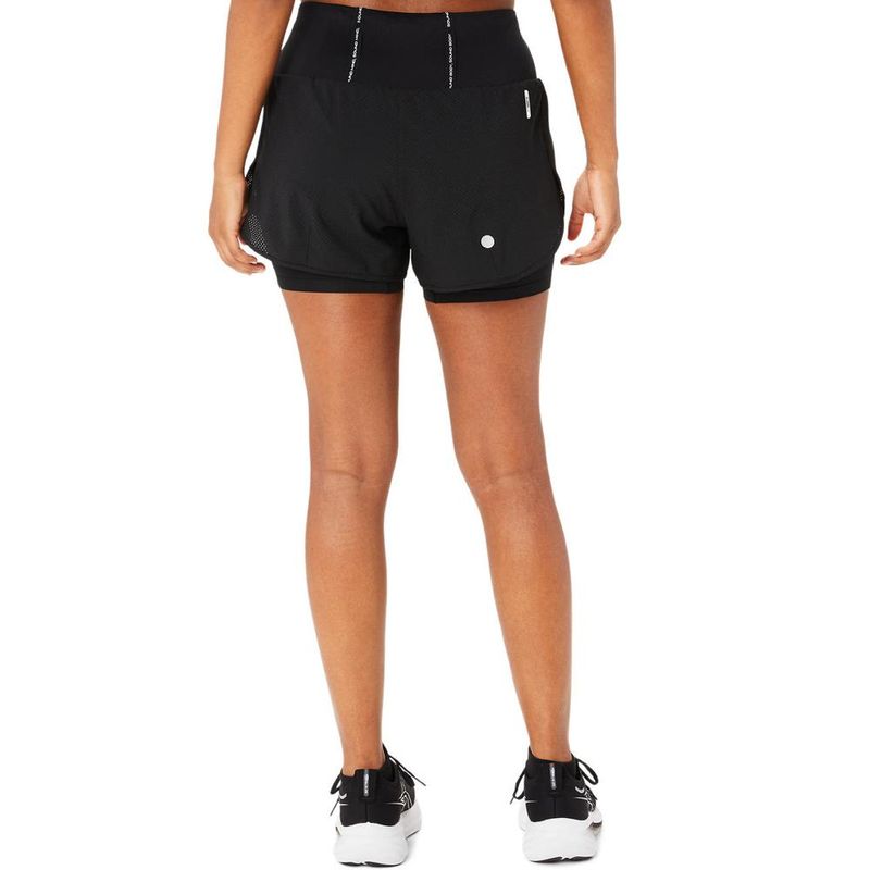 Shorts ASICS Road 2-N-1 3-5In Black Mujer - 2