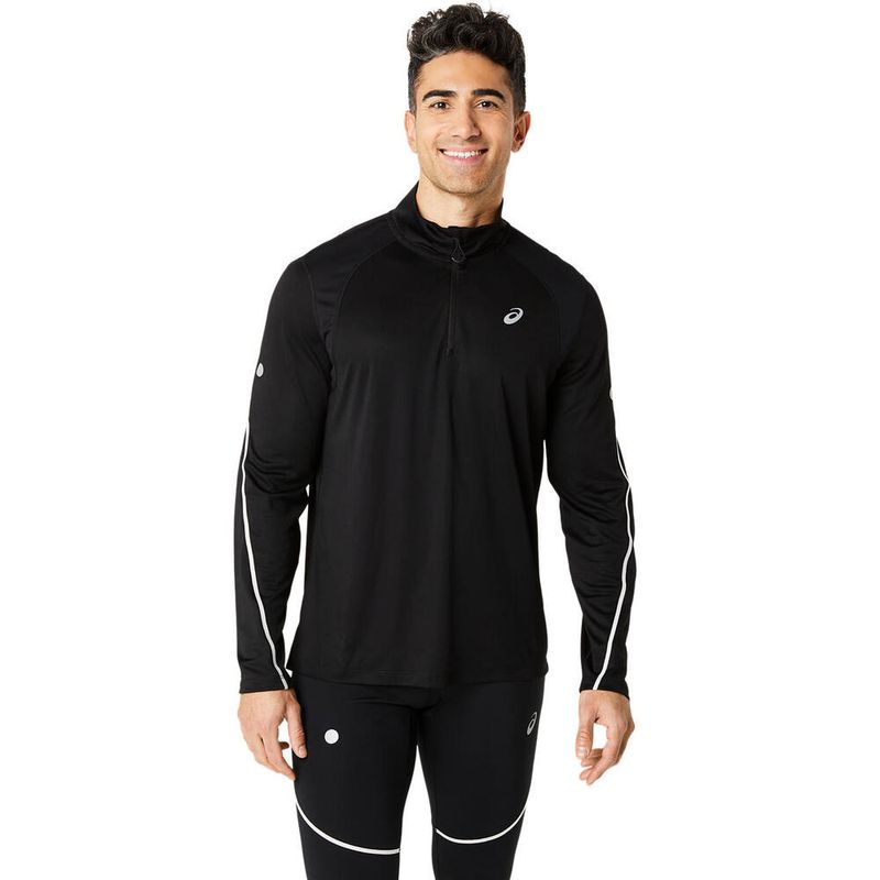 Polo-ASICS-Road-Lite-Show-1-2-Zip-Top-Performance-Black-Hombre---0