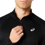 Polo ASICS Road Lite-Show 1/2 Zip Top Performance Black Hombre - 3
