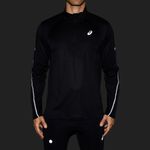 Polo ASICS Road Lite-Show 1/2 Zip Top Performance Black Hombre - 4