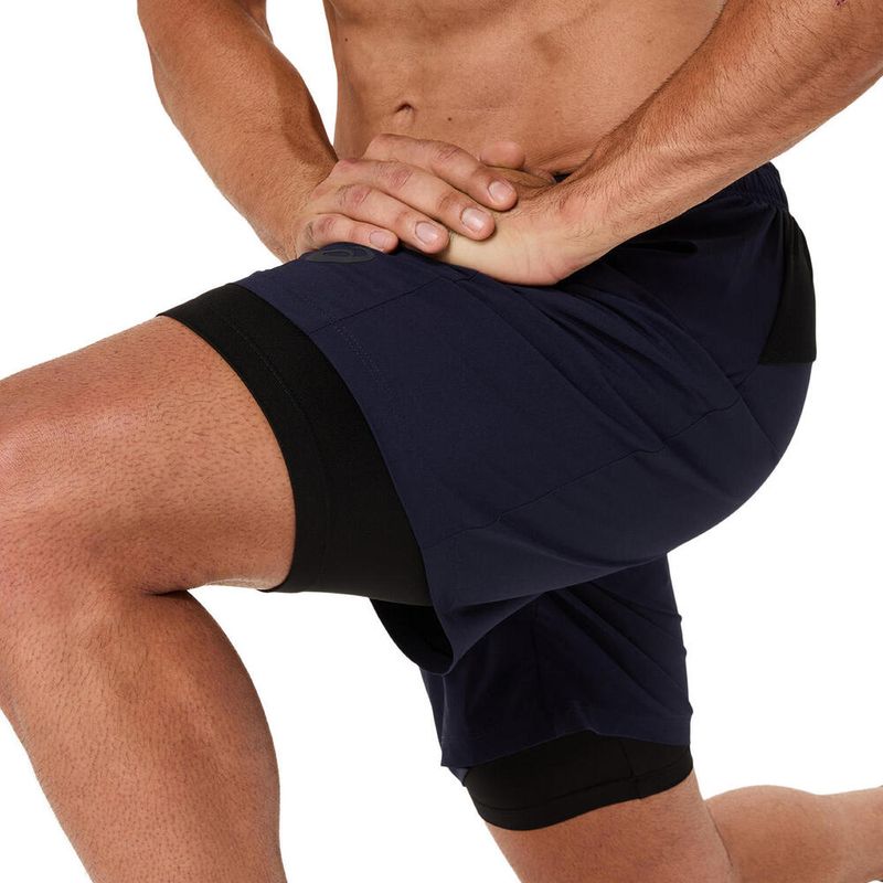 Shorts ASICS 2 In 1 Woven 7In Short Midnight Hombre - 4