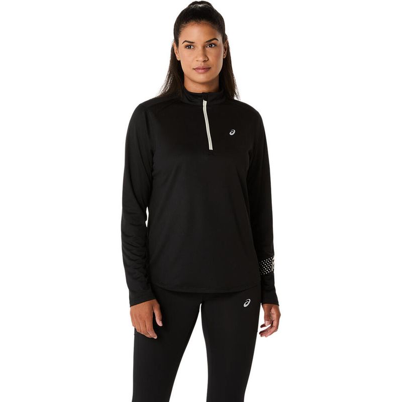 Polo ASICS Asics Icon 1/2 Zip Ls Top Performance Black Mujer - 0