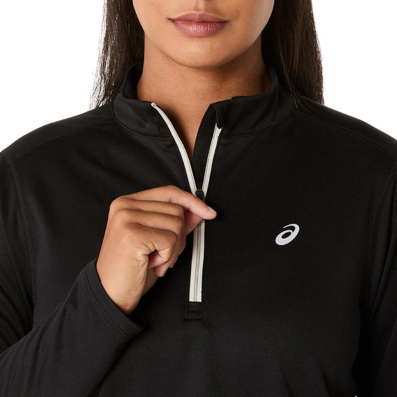 Polo ASICS Asics Icon 1/2 Zip Ls Top Performance Black Mujer - 4