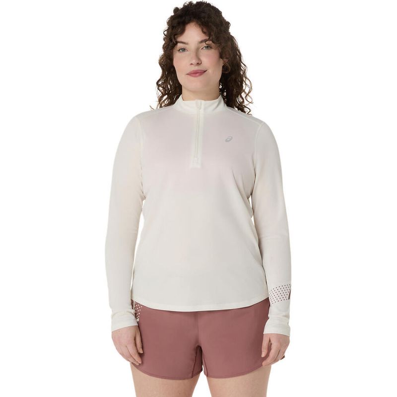Polo ASICS Asics Icon 1/2 Zip Ls Top Cream Mujer - 0