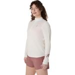 Polo ASICS Asics Icon 1/2 Zip Ls Top Cream Mujer - 1