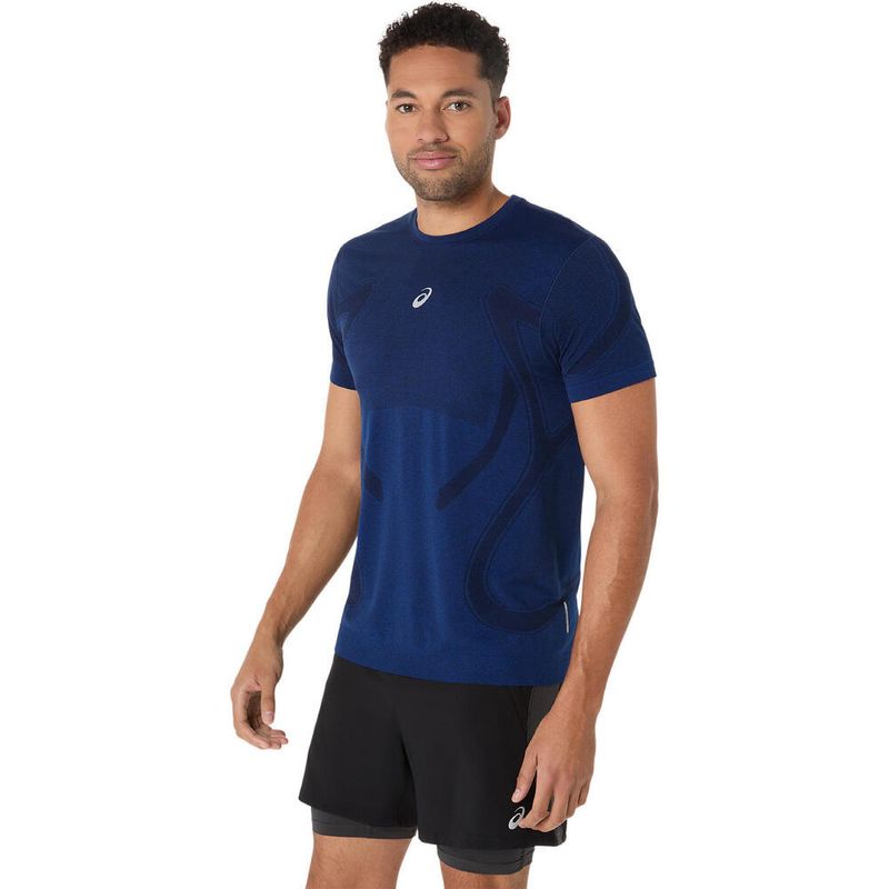 Polo ASICS Road Seamless Top Midnight Hombre - 2