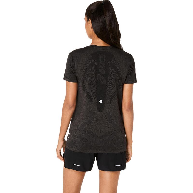 Polo ASICS Road Seamless Ss Top Black Mujer - 3