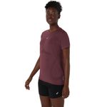 Polo ASICS Road Seamless Burgundy Mujer - 1