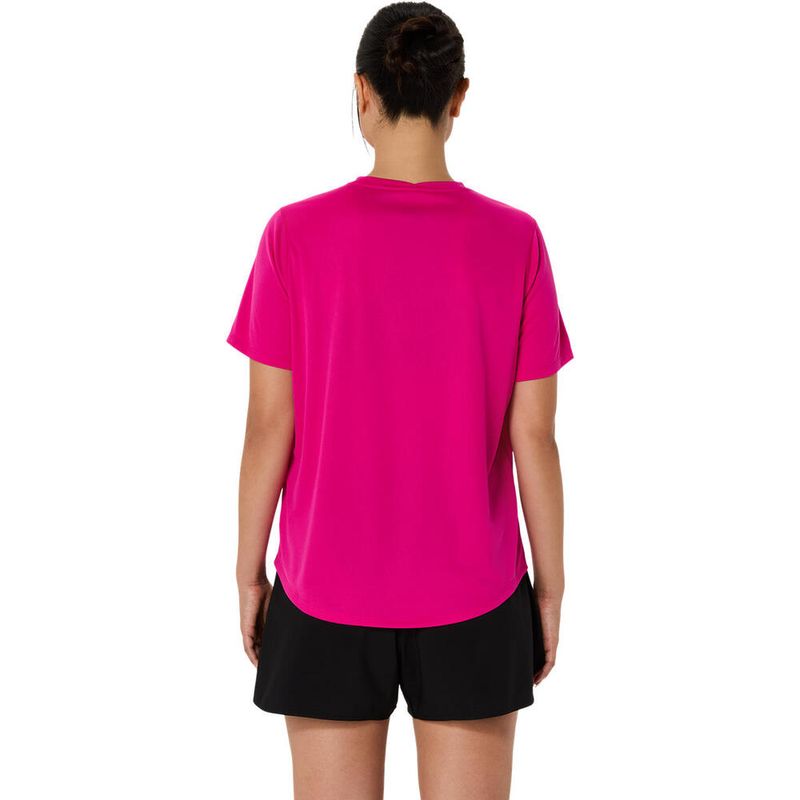 Polo ASICS Silver Ss Top Pink Rave Mujer - 1