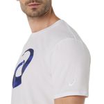 Polo ASICS Spiral Logo Graphic Cotton Blend Tee Brilliant White Hombre - 1