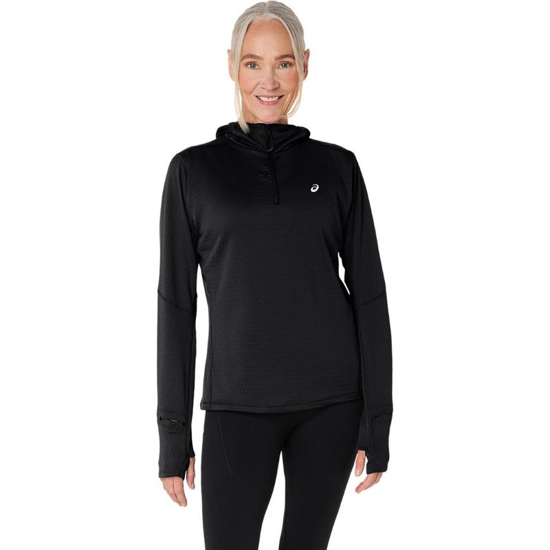 Polera ASICS Road Winter Ls Hoodie Performance Black Mujer - 0
