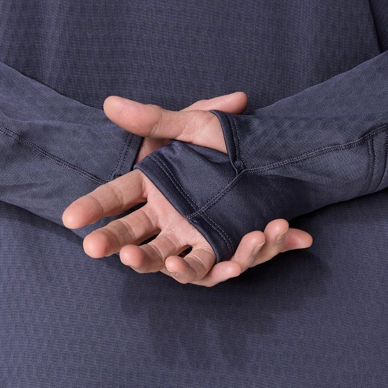 Polera ASICS Road Winter Ls Hoodie Indigo Fog Mujer - 7