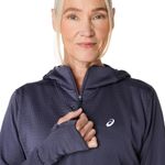 Polera ASICS Road Winter Ls Hoodie Indigo Fog Mujer - 5