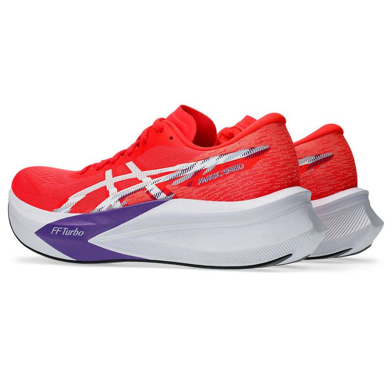 Zapatillas ASICS Magic Speed 4 Flash Red/White Mujer - 3