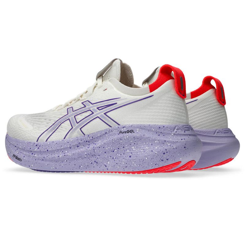 Zapatillas ASICS GEL-Nimbus 27 Tokyo Cream/Edo Purple Mujer - 3