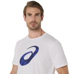 Polo ASICS Spiral Logo Graphic Cotton Blend Tee Brilliant White Hombre - 2