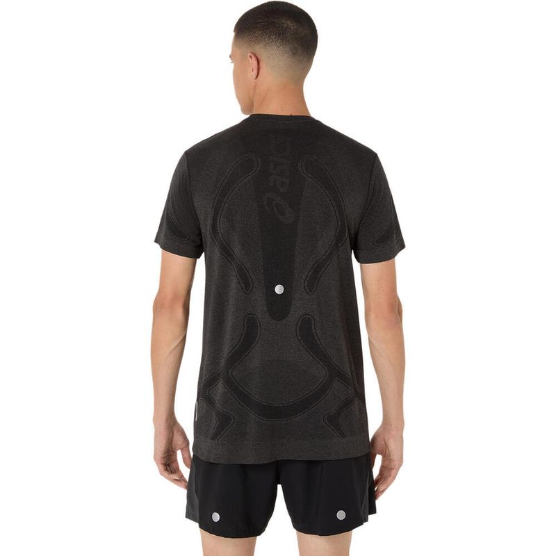 Polo ASICS Road Seamless Top Performance Black Hombre - 3