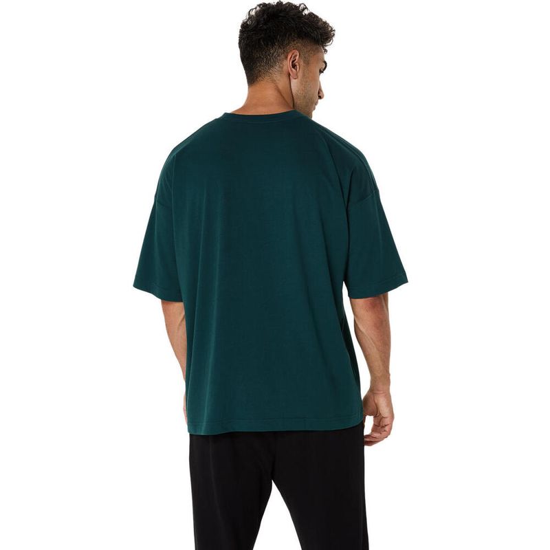 Polo ASICS Graphic Relaxed Tee Saxon Green Hombre - 1