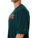 Polo ASICS Graphic Relaxed Tee Saxon Green Hombre - 4