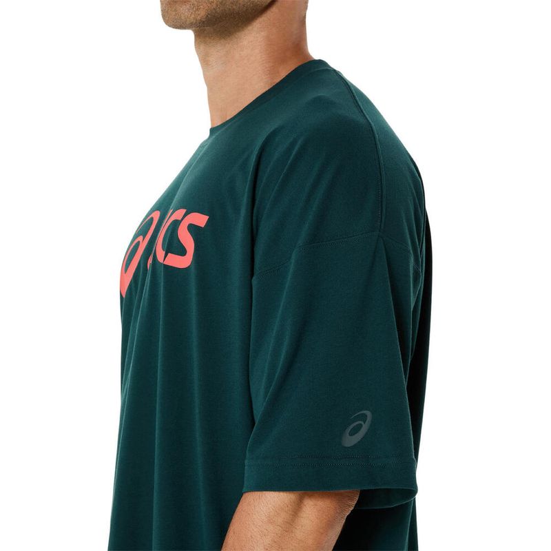 Polo ASICS Graphic Relaxed Tee Saxon Green Hombre - 4